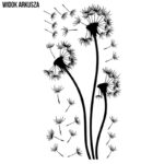 Naklejka na ścianę dmuchawiec wzór D020
